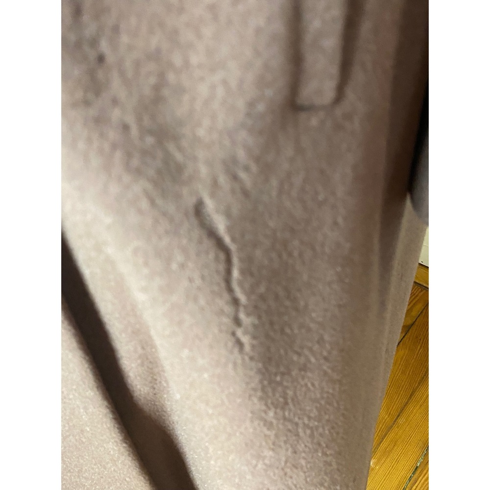 Vtg 50s rothmoor wool Blend Fur Collar Long Coat Brown Button‎ Front Classic - Picture 4 of 11